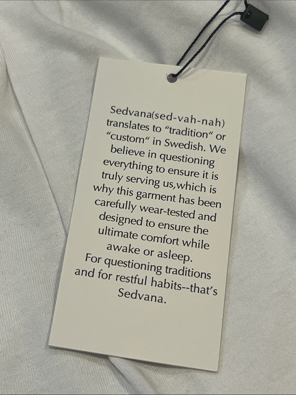 NWT Sedvana Swedish White Elastic Waist Lounge Shorts Cotton & Modal Comfy Relax - Picture 4 of 13